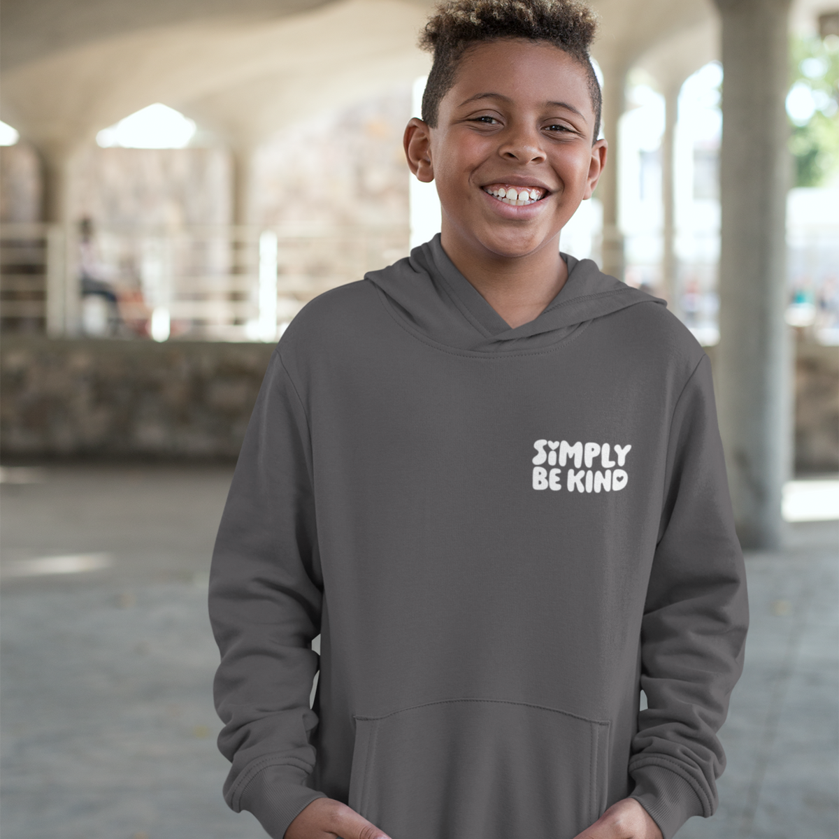STONE GRAY DEBUT COLLECTION KIDS HOODIE
