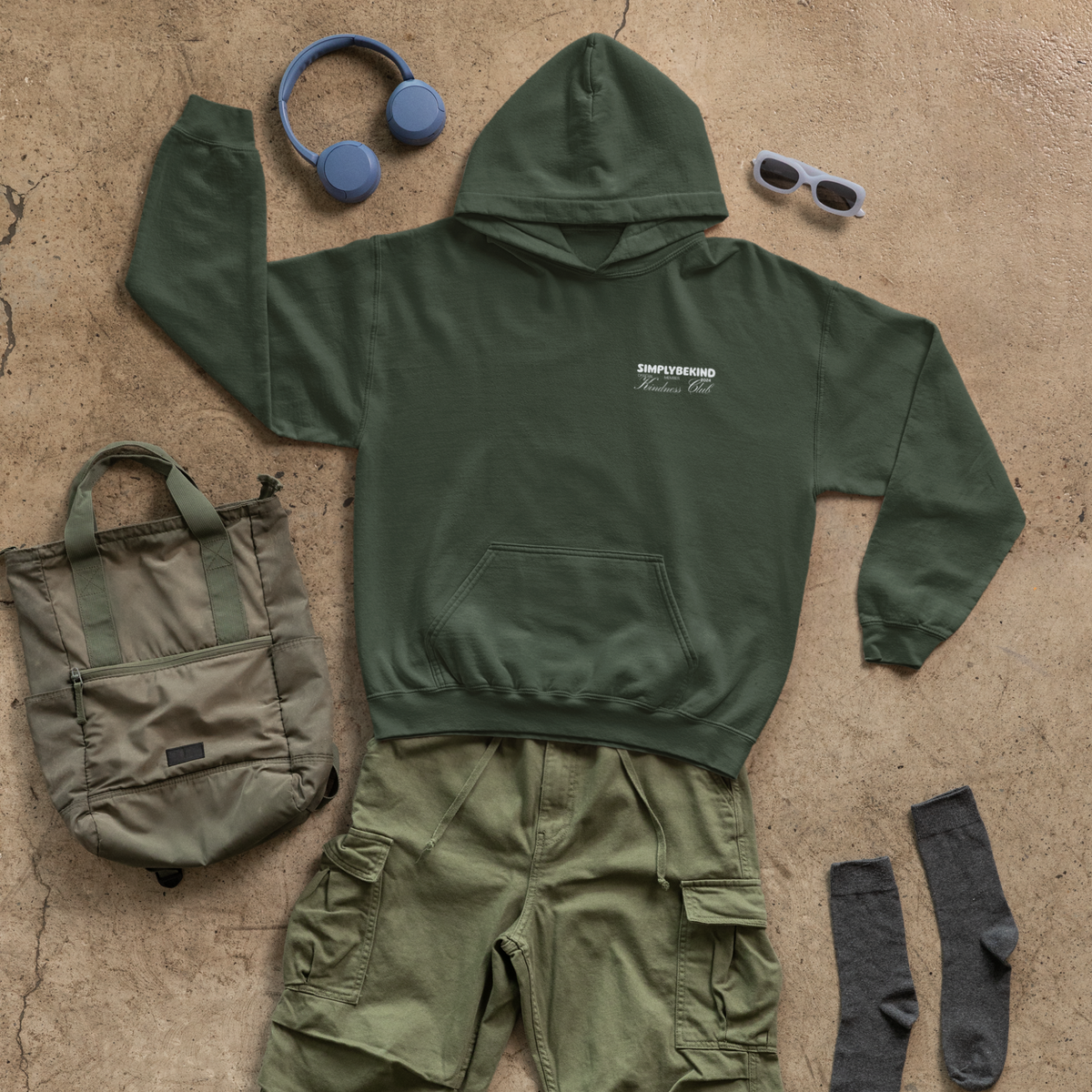 OFFICIAL MEMBER KINDNESS CLUB FOREST GREEN HOODIE